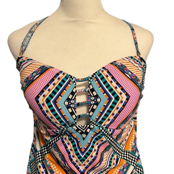 JESSICA SIMPSON TANKINI Swimsuit 2 piece size large - Picture 2 of 11